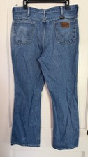 Vintage Wrangler 945PW0 USA Made Jeans 36x30 Scovill Zip 1970s 1980s Western