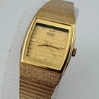 Vintage Seiko Quartz Watch 8Y21-5009 Women Gold Tone Barrel Analog New Battery
