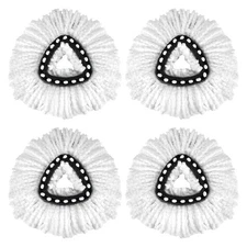 4 Pack EasyWring Spin Mop Refill Replacement Heads - Microfiber Compatible