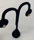 Vintage 14K Yellow Gold Pearl Screw Back Clip On Earrings 2.2g Non-Pierced Ears — photo 3