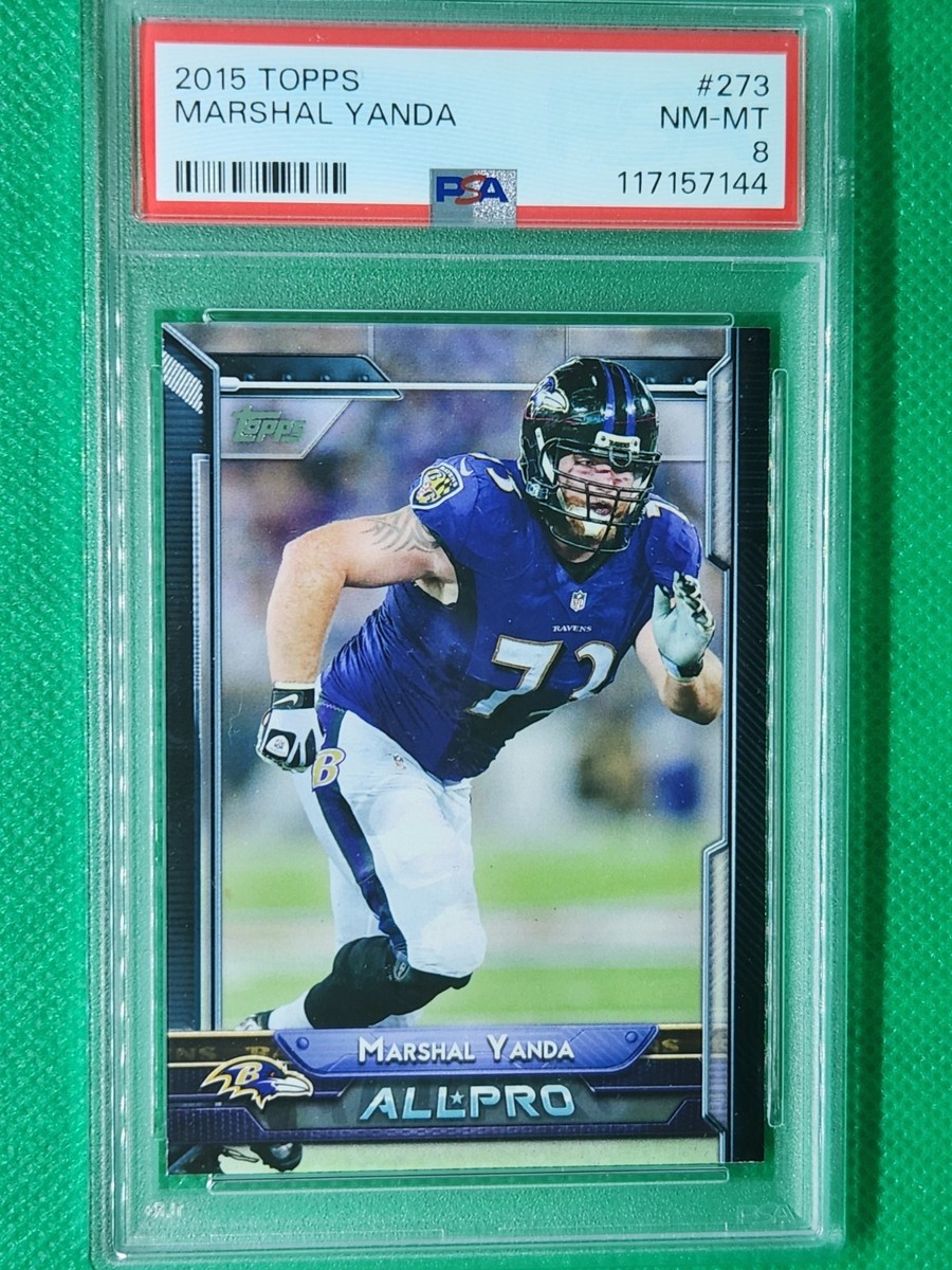 2015 Topps #273 Marshal Yanda ROOKIE PSA 8 Baltimore Ravens / Iowa