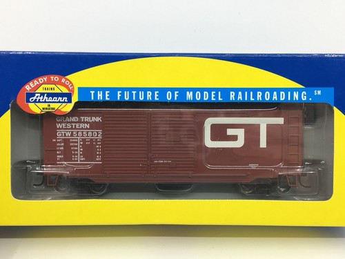 HO Athearn 74921 Grand Trunk Western 40’ doble puerta GTW #585802 ruedas de metal | Condition: Used