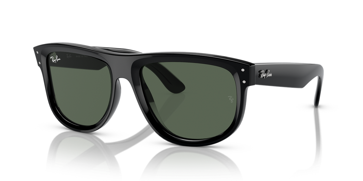 Ray-Ban Boyfriend Reverse Black/G-15 Green 56mm Sunglasses