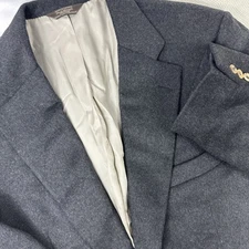 PAUL STUART 100% Cashmere Blazer Mens 42 Reg Single Breasted Gray Sport Coat