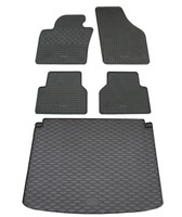Gummi FußMatten Kofferraumwanne FüR VW Tiguan 1 5N 2007-2016 Set Gummimatten