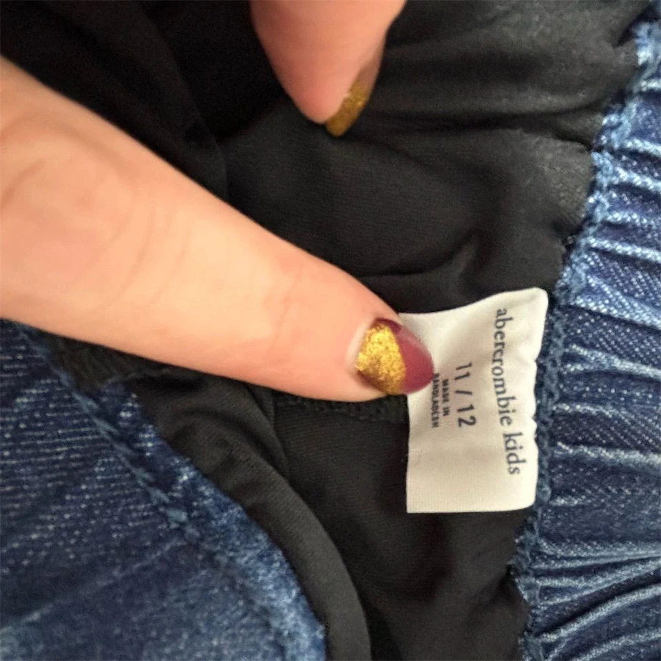 Abercrombie Kids Girls' Flare Denim Skirt Blue Size 10-12 Casual - Image 4 of 4