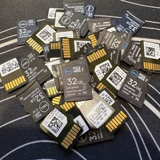 Lot of 42 32GB Micro SD Memory Cards Mixed Brands Used/New Untested