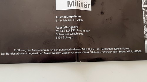 Wilhelm Jaeger Plakat - mit Bundespräsident Adolf Ogi eröffnet die Ausstellung - Bild 3 von 4