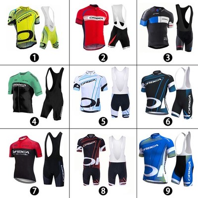 Herren Pro Team Fahrradtrikot Set Kurzarm Radtrikot Trägerhose Rennrad Sommer