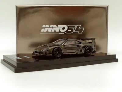 INNO MODELS Inno64 1:64 Ferrari F40 Liberty Walk LBWK Chrome Black IN64-LBWKF40-CHB *NEU*