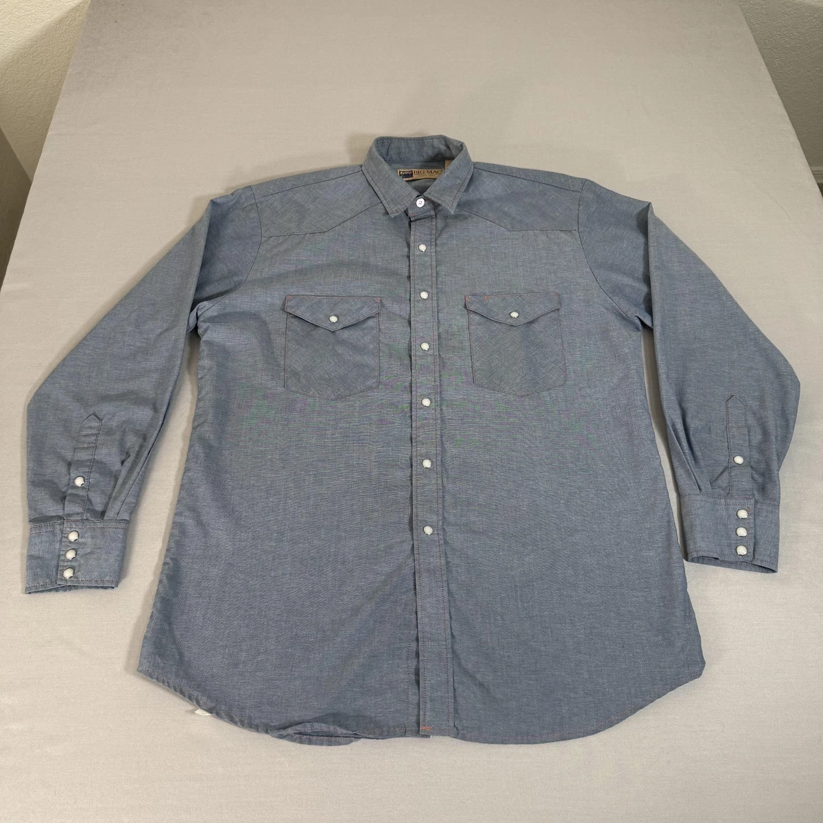 Big Mac Solid Casual Button-Down Shirts for Men for sale | eBay