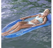 Floating Pool Hammock Water Inflatable Raft Float Lounge Chair Head Pillow Mesh