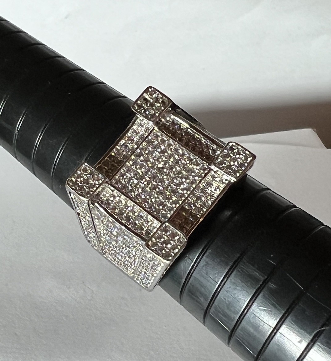 SOLID Sterling Silver 925 Mens Large Iced CZ Fort… - image 7