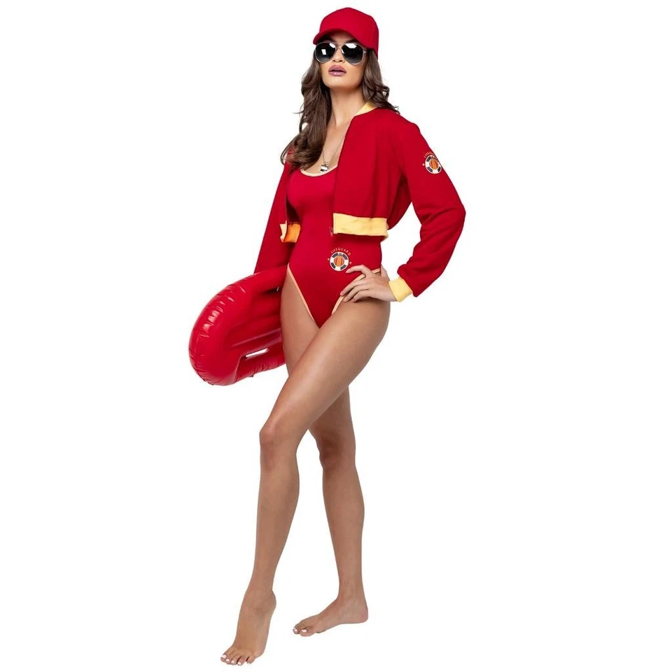 Conjunto de Disfraz de Salvavidas Traje de Baño Body Chaqueta Playa Patrulla Baywatch 6191 Grande Foto 4 de 4