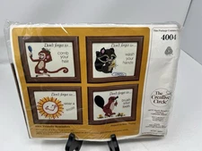 Creative Circle Friendly Reminders Embroidery Kit Vintage 1987 NOS Frames 4004