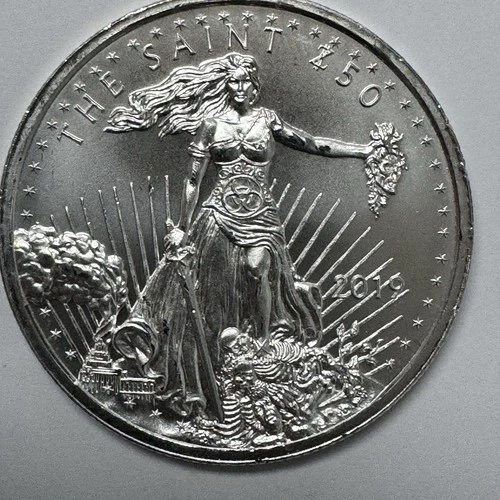 Zombie Saint Zombucks Apocalypse Walker Liberty coin  1 Oz .999  Silver Round