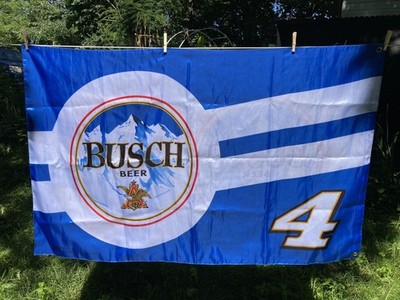 Busch Racing #4 Satin Double Sided Flag 2015 Kevin Harvick, Stewart-Haas Racing