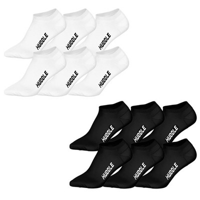 HUDDLE Unisex Sneaker-Socken, 6er Pack - Basic, Logo, Sneaker, Sportsocken, e...