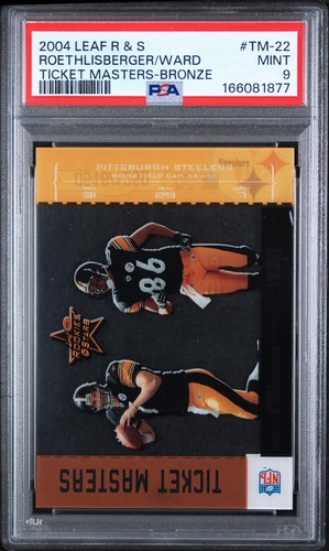 Ben Roethlisberger (RC) & Hines Ward Ticket Masters Bronze/ 1250 - 2004 R&S PSA9