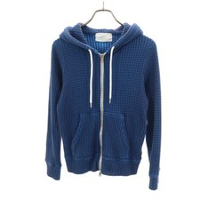Used Seagreen made in Japan Long sleeve waffle Zip hoodie 3 Navy Women