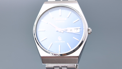 CITIZEN CRYSTRON 4-730666TA Blue Dial Quartz Day Date Men's Watch
