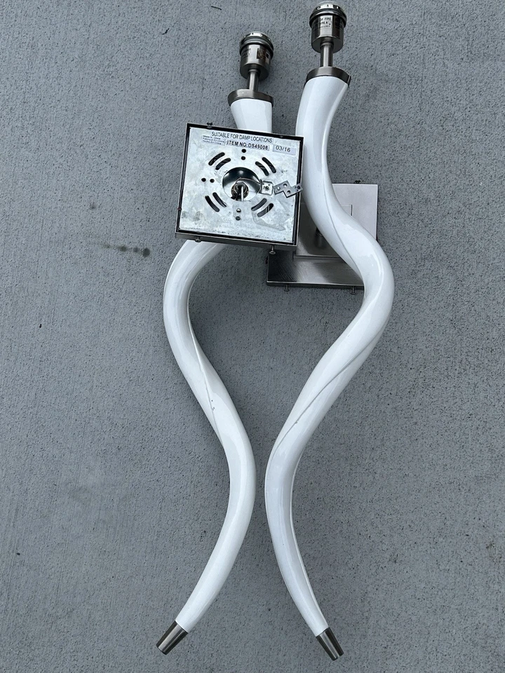 RARE-Vintage Lot of 2 PAIR Arteriors Adonia 34" Tall 1 Light Wall Sconces Nickel - Image 3 of 4