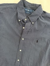 Polo Ralph Lauren Blake Short Sleeve Shirt Mens XL Navy White Check Button Up