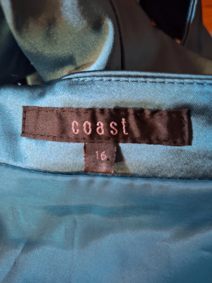 Coast turquoise / green Silk Dress UK16 – Wedding / Party / Evening / Formal - Image 4 of 4