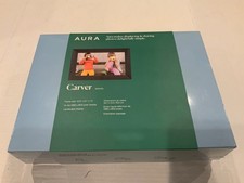 Aura Carver Gravel WiFi Digital Black Picture Frame 10.5"x2.1  x7.3 NEW Sealed