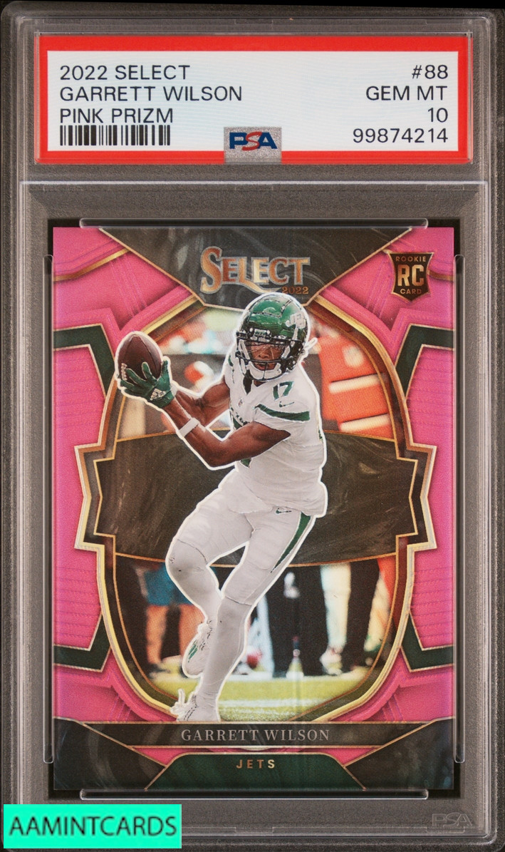 2022 PANINI SELECT GARRETT WILSON #88 PINK PRIZM ROOKIE RC 10 OF 10 PSA 10
