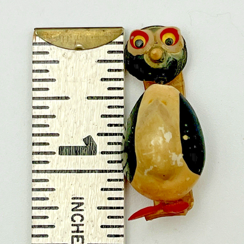 Vintage 1940s Carved Bakelite Penguin Brooch Pin RARE – Detached Pin Repair Need - Picture 5 of 5