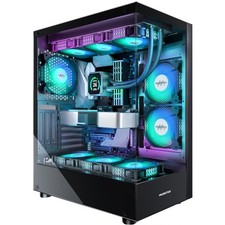 BlackK2 Mid Tower Case with Full-View Tempered Glass