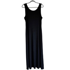 Express Tricot Maxi Tank Dress Size 13/14 Black 90s Vintage Minimalist