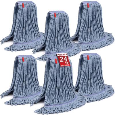 Kleen Handler Blended Loop End Heavy Duty Mop Head Replacement Wet Mop Refills