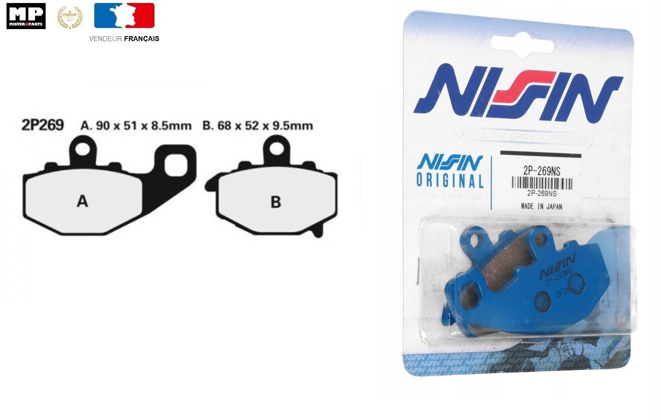 Plaquettes frein arrière Nissin 2P-269NS pour Kawasaki ZX-9R Ninj