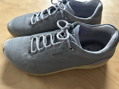 ECCO Biom Hybrid Perf Spikeless Waterproof Golf Gray 7.5 Eu 83 Leather D50
