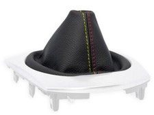 SCHALTMANSCHETTE FUR FIAT 124 SPIDER ABARTH SCHALTSACK LEDER NAHT GELB/ROT