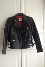 Each X Other Paris Women Leather Biker Jacket Size ( L ) Rrp - £980 