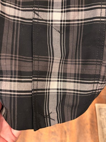 Merona Trench Coat Women's Size Small Plaid Black Water Repellent Belted - Picture 9 of 9