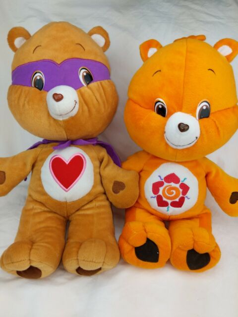 Care Bears Nanco Lot of 2 Tenderheart Superhero Mask Purple Cape & Amigo Bear 18 | eBay