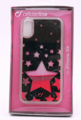 Schutz Hülle Cellularline Stardust Spiegel Sterne Case Gummi für iPhone XR 178