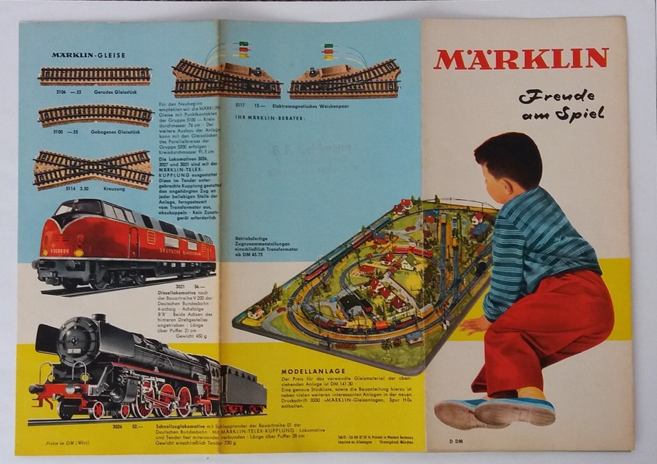 Märklin H0 NEUHEITEN Flyer von 1959 sehr gut erhalten / Leporello