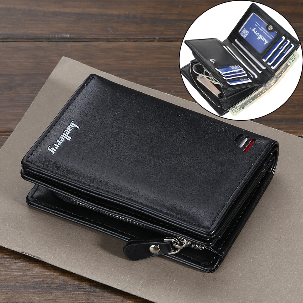 Men's Wallets Vintage Genuine Leather Wallet Blocking Men Wallets Business  Card Holder Card Package Money Bag Purse (Color : Dark Gray Blue) :  : Clothing, Shoes & Accessories