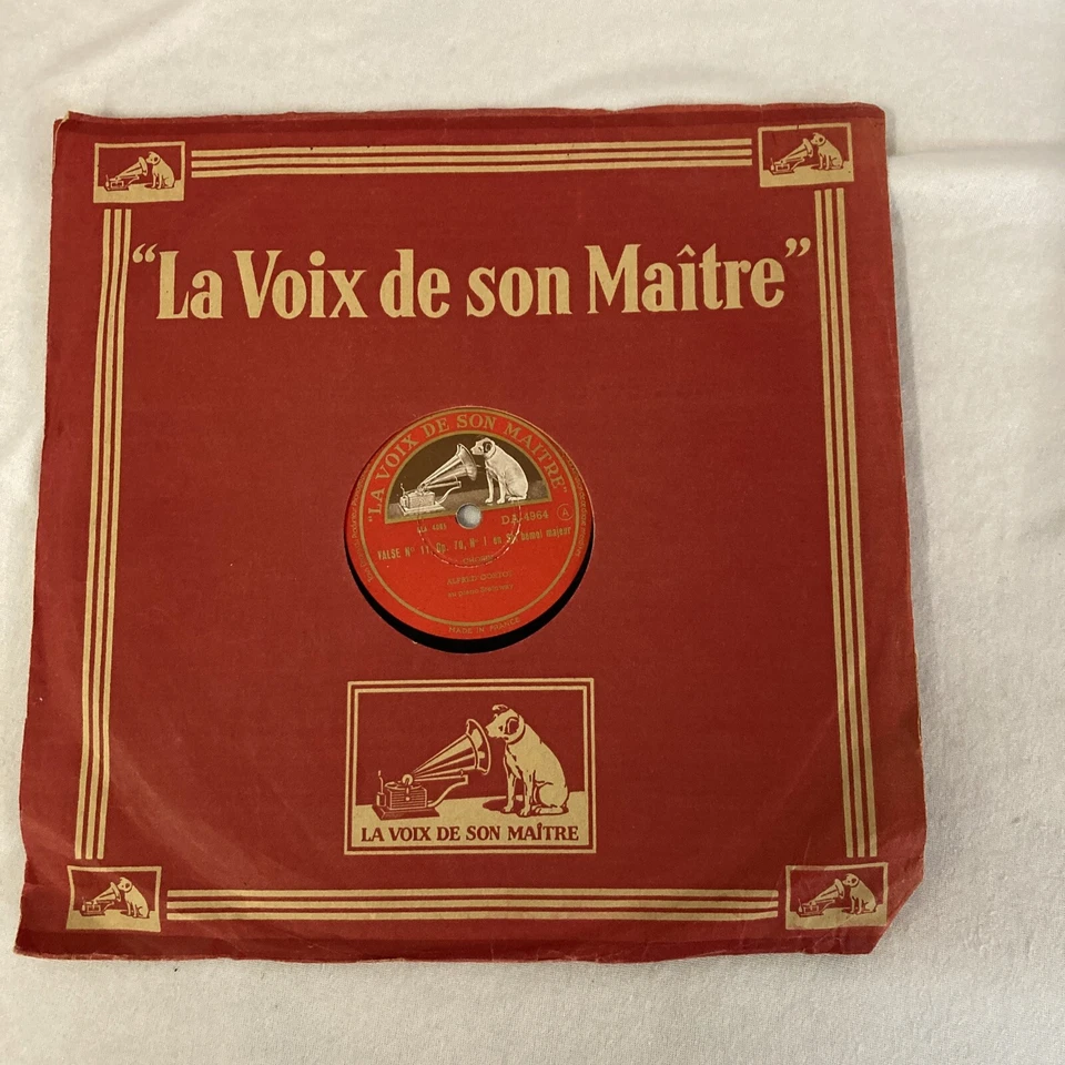 Schelllackplatte, alte französische Schallplatte, LA VOIX DE SON MAITRE. Vintage - Bild 4 von 4