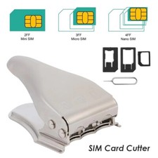 3 in 1 Zinc Alloy  Stainless Steel Nano Mini Micro SIM Card Cutter Durable