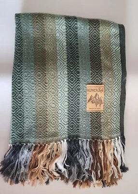 Kuscheldecke Wolldecke Alpaka Peru Luxus Alpakadecke, Mehrfarbig - Bild 1 von 2