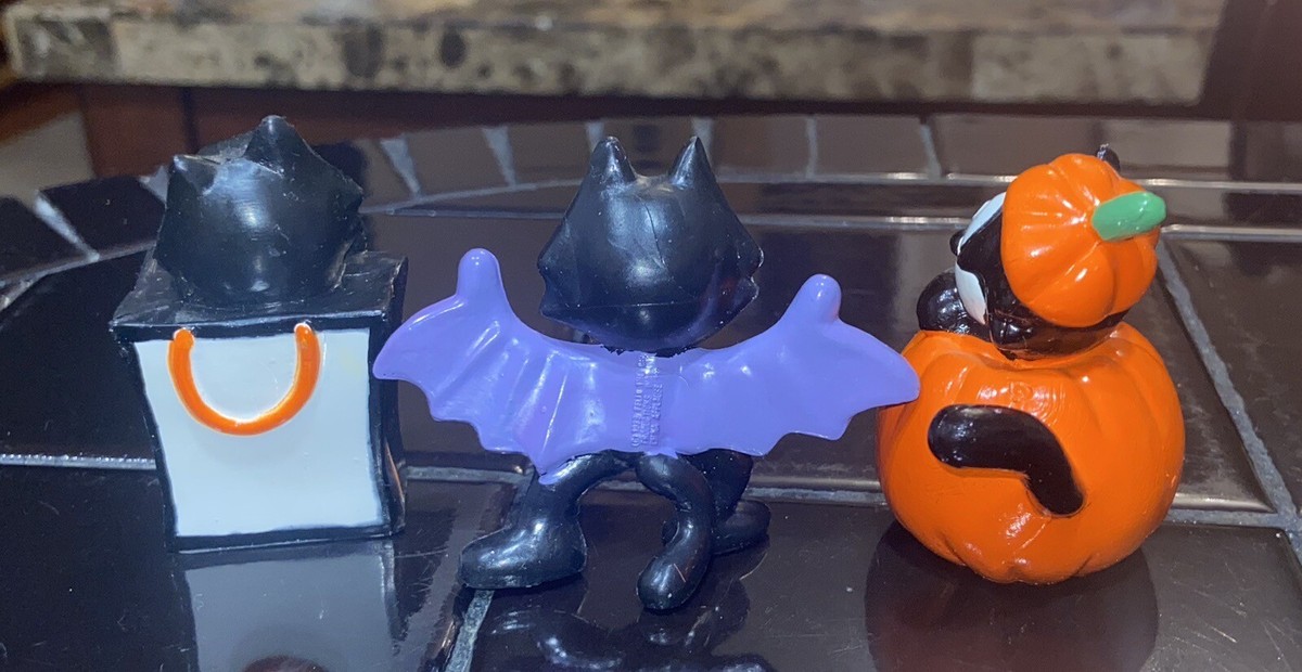 Vintage 1983 Rare Set Felix The Cat Halloween Miniature Figures