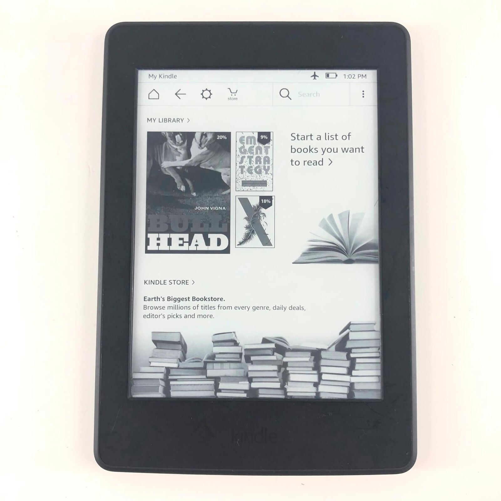 Amazon Kindle Paperwhite 7th Generation 4GB Wi-Fi 6in Black Grade A