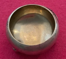 RUSSIAN 84 (875) Silver Caldron Open Salt Cellar Dish Ball Feet (Sterling=925)