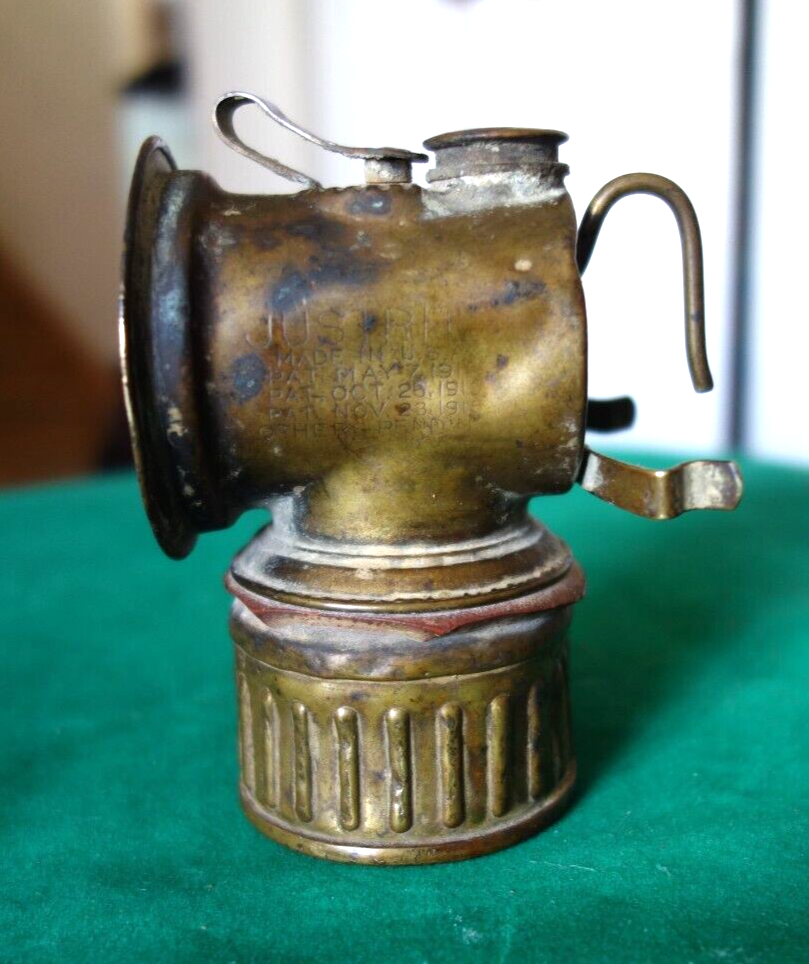 Antique AutoLite Universal Lamp Co Coal Miners Carbide Lamp Reflector